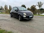 FIAT 500 1000 CC BENZINE  HYBRIB TOPSTAAT PANO DAK, Auto's, Leder en Stof, Zwart, Bedrijf, Handgeschakeld