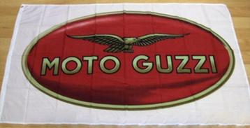 Vlag Moto Guzzi - Wit - 60 x 90 cm beschikbaar voor biedingen