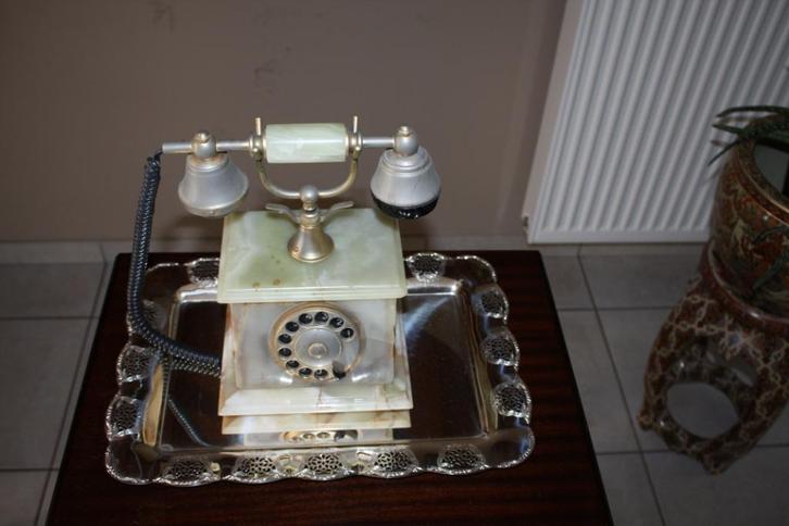 Téléphone vintage en onyx, Telecommunicatie, Vaste telefoons | Niet Draadloos, Zo goed als nieuw, Ophalen