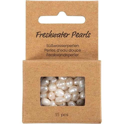 Zoetwaterparels 4–6 mm Parelmoer – 55 Stuks, Hobby en Vrije tijd, Overige Hobby en Vrije tijd, Nieuw, Verzenden