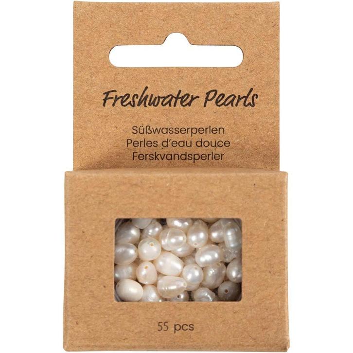 Zoetwaterparels 4–6 mm Parelmoer – 55 Stuks, Hobby en Vrije tijd, Overige Hobby en Vrije tijd, Nieuw, Verzenden
