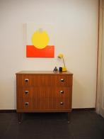 Mid-century ladekast, vintage 1970s, Huis en Inrichting, Ophalen, Zo goed als nieuw, Minder dan 150 cm, Minder dan 100 cm