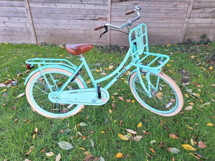 Turquoise meisjesfiets van Spirit - 24 inch, Fietsen en Brommers, Fietsen | Meisjes, Zo goed als nieuw, 24 inch, Handrem, Ophalen