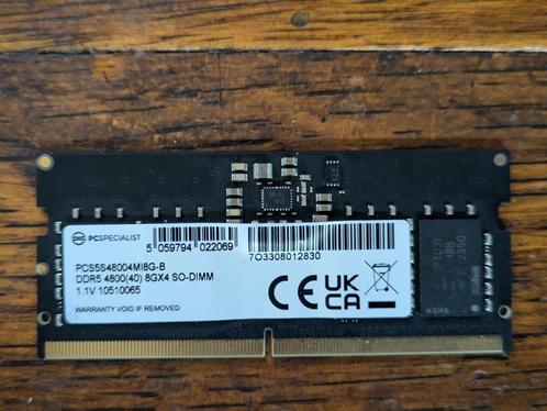 DDR5 8 GB natrium 480, Computers en Software, RAM geheugen, Nieuw, Laptop, 8 GB, DDR5, Ophalen of Verzenden