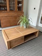 Table basse Ethnicraft en chêne massif — 140  70  33 cm, Maison & Meubles, 100 à 150 cm, Moins de 50 cm, Comme neuf, Enlèvement