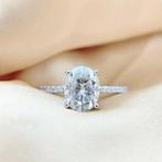Nieuwe ring, 3.50 karaat,diamanttest positief!, Handtassen en Accessoires, Ringen, Verzenden, Wit, Nieuw, 17 tot 18