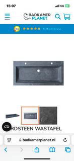 Lavabo badkamer 100 x 48 geribbeld rand 120€ nieuw, Ophalen