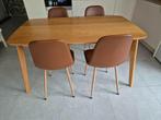 keukentafel en 4 stoelen, Huis en Inrichting, Tafels | Eettafels, Ophalen, 100 tot 150 cm, 50 tot 100 cm, Zo goed als nieuw