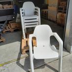 tuinstoelen HARTMAN wit 5 stuks stapelbaar, Tuin en Terras, Tuinstoelen, Ophalen, Gebruikt, Kunststof, Stapelbaar