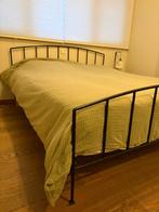 Cadre de lit en fer et sommier 160x200cm, Maison & Meubles, Comme neuf, Contemporain, Enlèvement, Deux personnes