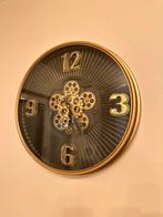 Wandklok met koperen tandwielen, Enlèvement, Comme neuf, Analogique, Horloge murale