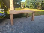 Volledig massief eiken eettafel. Geluchtgomd., Ophalen of Verzenden, Zo goed als nieuw