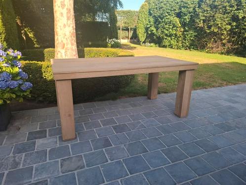 Volledig massief eiken eettafel. Geluchtgomd., Huis en Inrichting, Tafels | Eettafels, Zo goed als nieuw, Ophalen of Verzenden