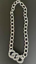 Ketting / Schakelketting zilverkleur en grijs, Ophalen, Zo goed als nieuw, Grijs, Zilver