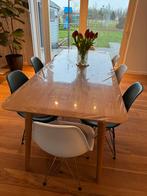 Moderne Deense designtafel Olger eiken 220x90, Maison & Meubles, Tables | Tables à manger, Comme neuf, Chêne, Rectangulaire, 50 à 100 cm