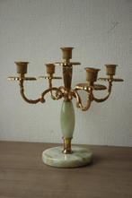 Vintage Onyx messing kandelaar, Antiek en Kunst, Ophalen of Verzenden, Koper of Brons