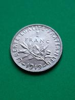 1919 Frankrijk 1 frank in zilver zaaister in PR, Verzenden, Frankrijk, Losse munt, Zilver