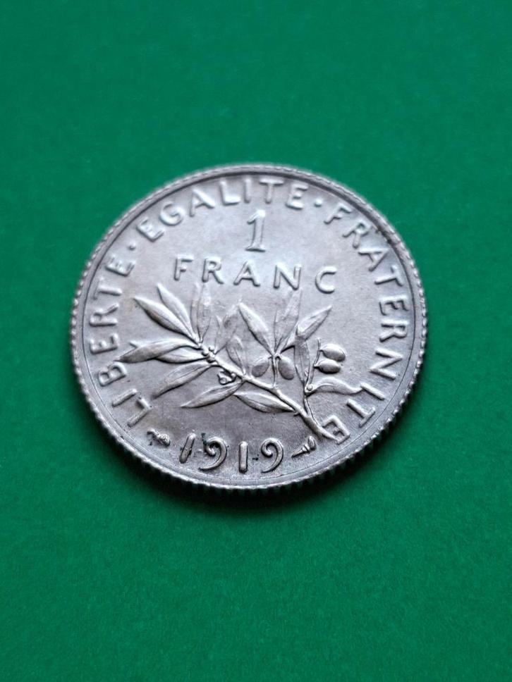 1919 France 1 franc en argent semeuse en Superbe, Timbres & Monnaies, Monnaies | Europe | Monnaies non-euro, Monnaie en vrac, France