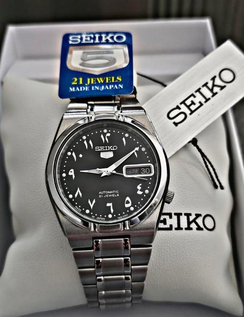 Seiko 5 " arabic dial ", Bijoux, Sacs & Beauté, Montres | Hommes, Comme neuf, Montre-bracelet, Seiko, Acier, Acier, Enlèvement ou Envoi