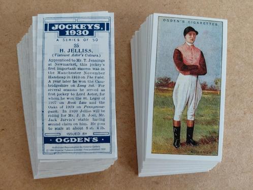 Jockeys 1930 complete set 50 chromos Ogden's REPRO 1990, Verzamelen, Foto's en Prenten, Overige onderwerpen, 1980 tot heden, Ophalen of Verzenden