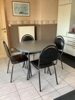 Keukentafel met 4 stoelen, Huis en Inrichting, Tafels | Eettafels, Ophalen, Gebruikt, Klassiek, Rond