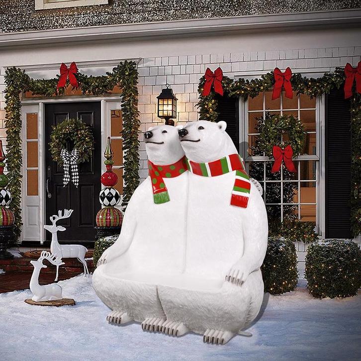 Bear Polar Bench – IJsbeer Hoogte 171 cm Fotomoment, Verzamelen, Dierenverzamelingen, Nieuw, Ophalen