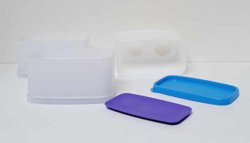 Tupperware™ « Décotours - Empil"O"frais » 200 x 3, Huis en Inrichting, Keuken | Tupperware, Nieuw, Bus of Trommel, Blauw, Wit