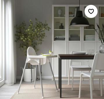 Chaise bébé, Ikea, Antilop, blanche AVEC table, Enlèvement ou Envoi, Utilisé
