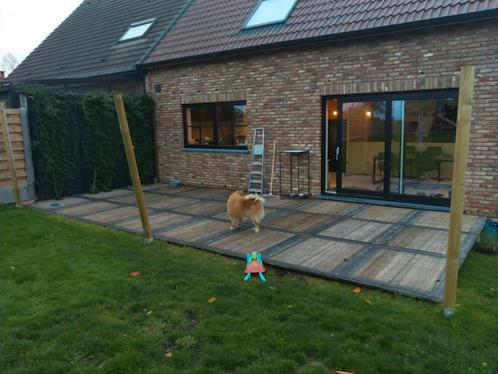 Steenschotten azobe, Tuin en Terras, Terrasdelen en Vlonders, Zo goed als nieuw, Ophalen