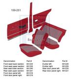 Bekleding Amazon 4 deurs achterbankhoes SET !zitting+rug roo, Ophalen of Verzenden, Nieuw, Volvo