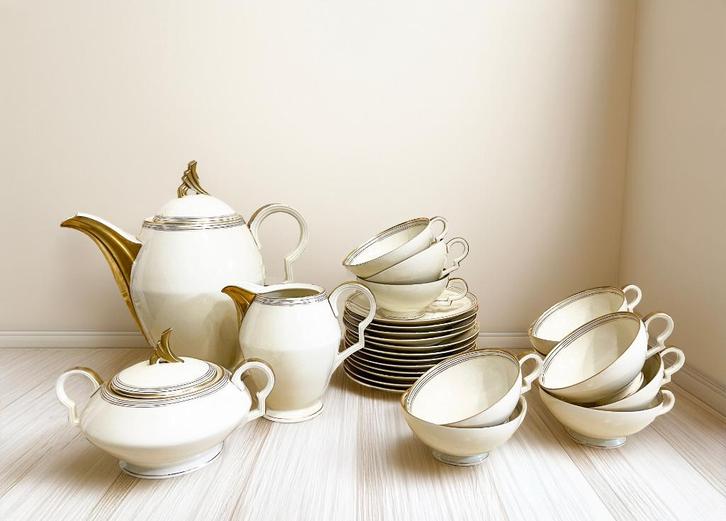 Art Deco servies Haas & Czjzek Schlaggenwald Czechoslovakia, Antiek en Kunst, Antiek | Servies compleet, Ophalen