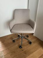 Chaise de bureau SHANA tissu gris clair et  pieds chromés, Maison & Meubles, Comme neuf, Chaise de bureau, Gris