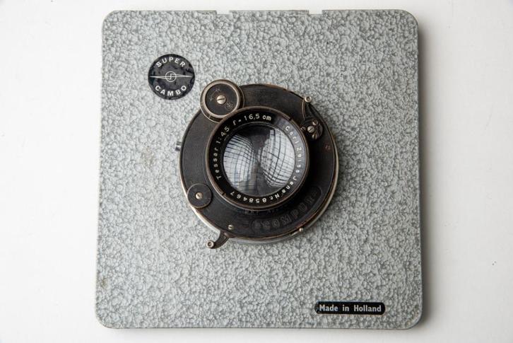 Vintage Tessar 16,5cm F4,5 CZJ lens met Compur voor 4x5', Audio, Tv en Foto, Fotografie | Fotostudio en Toebehoren, Gebruikt, Ophalen of Verzenden