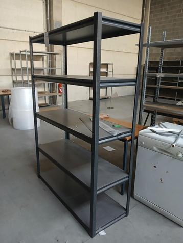 Donkergrijze rekken - 5 planken - 183x124x48cm beschikbaar voor biedingen