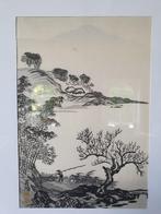 Japanse prent | Imoto Tekiho - Bamboe, Abrikoos en een visse, Antiek en Kunst, Ophalen of Verzenden