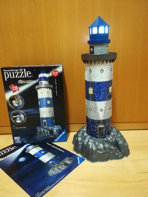 Ravensburger Puzzle 3D Night Edition – Phare illuminé, Hobby & Loisirs créatifs, Sport cérébral & Puzzles, Rubik's Cube ou Puzzle 3D