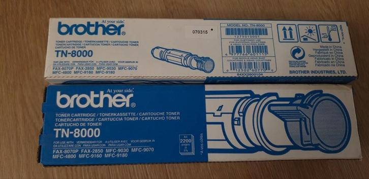 Brother toner cartridge TN-8000 Nieuw 2 stuks, Computers en Software, Printerbenodigdheden, Nieuw, Cartridge, Ophalen of Verzenden