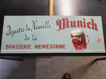 Vintage kartonnen reclamebord meiresonne munich zegel 1952 beschikbaar voor biedingen