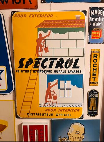 Frans emaille reclamebord Spectrol Strassbourg 1950