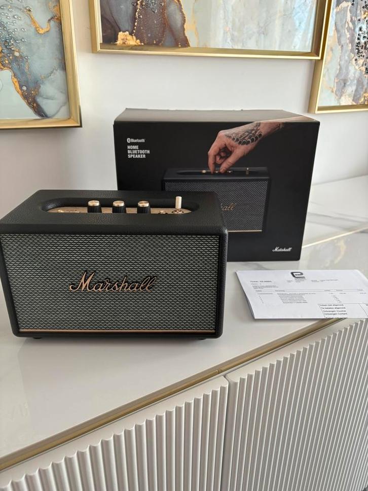 Marshall Bluetooth speaker gisteren aangekocht met garantie, Audio, Tv en Foto, Luidsprekerboxen, Zo goed als nieuw, Ophalen of Verzenden