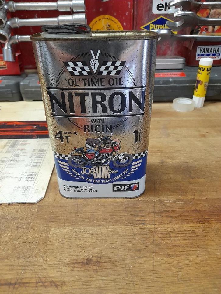 Oude lege oliekan nitron joe bar team ricin honda elf, Verzamelen, Merken en Reclamevoorwerpen, Gebruikt, Overige typen, Verzenden