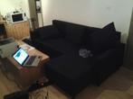 Canapé-lit 3 places en tissu Ikea noir., Maison & Meubles, Modern, Enlèvement, Utilisé, Tissus