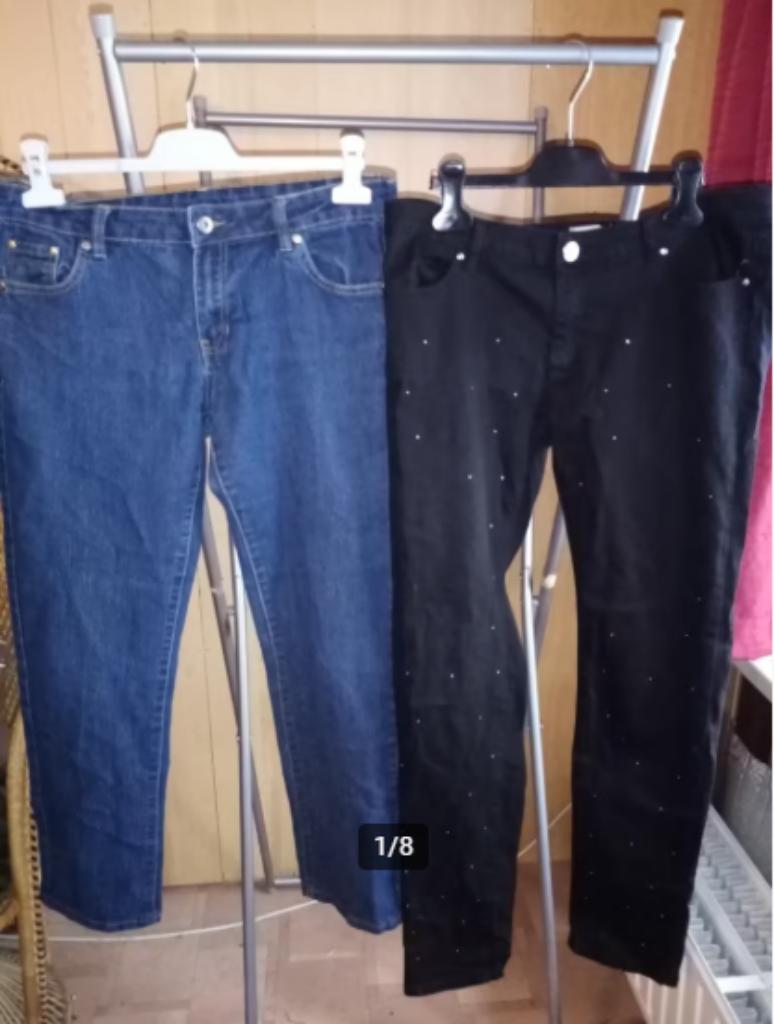 * 11 Jeans broeken 36/38/42/44/46 , blauwe en grijze , 5€/st, Kleding | Dames, Spijkerbroeken en Jeans, Gedragen, Ophalen of Verzenden