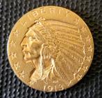 Verenigde Staten - 5 gouden dollars - Indian head uit 1913, Goud, Ophalen of Verzenden, Losse munt, Midden-Amerika