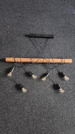 Hanglamp zwart-hout, Huis en Inrichting, Ophalen of Verzenden, Gebruikt, Hout