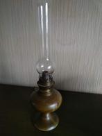 Lampe à pétrole : quinquet en grès et verre, Enlèvement ou Envoi