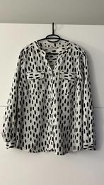 Damart witte blouse met zwarte print, Taille 42/44 (L), Enlèvement ou Envoi, Comme neuf, Blanc