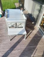 Afromosia houten terras 14 m2, Ophalen, Gebruikt, Minder dan 25 mm, 200 tot 250 cm