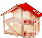 Houten poppenhuis, Kinderen en Baby's, Speelgoed | Poppenhuizen, Ophalen, Zo goed als nieuw, Poppenhuis