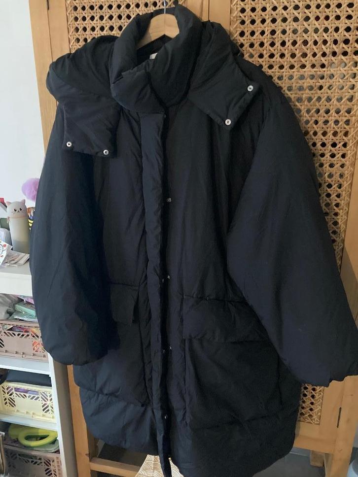 Pufferjas, Kleding | Dames, Jassen | Winter, Zo goed als nieuw, Maat 46/48 (XL) of groter, Zwart, Ophalen